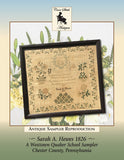 Sarah A. Hewes 1826 A Westtown Quaker School Sampler