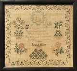 Sarah A. Hewes 1826 A Westtown Quaker School Sampler